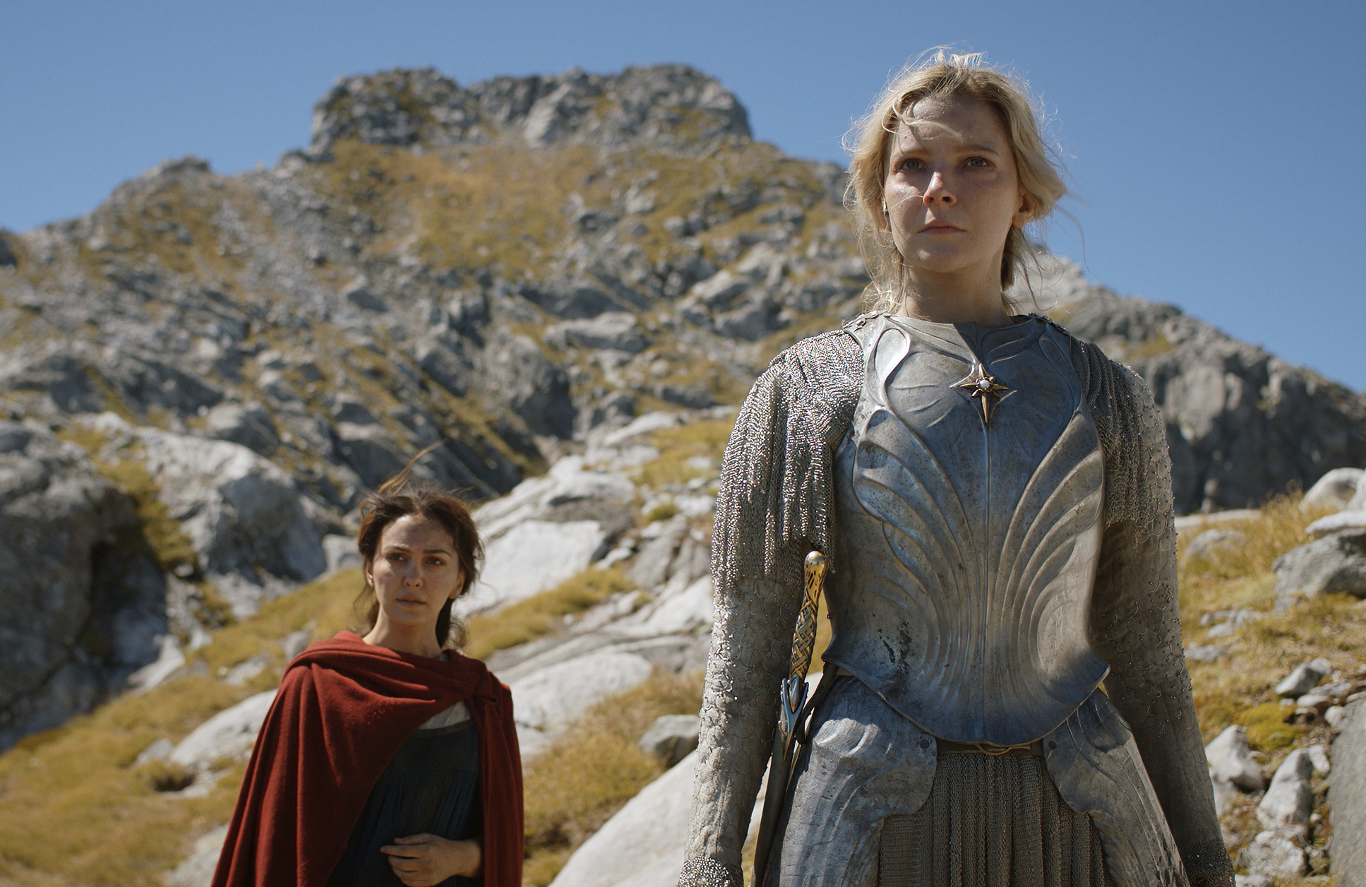 Nazanin Boniadi and Morfydd Clark in The Lord of the Rings: Rings of Power (Photo: Prime Video)