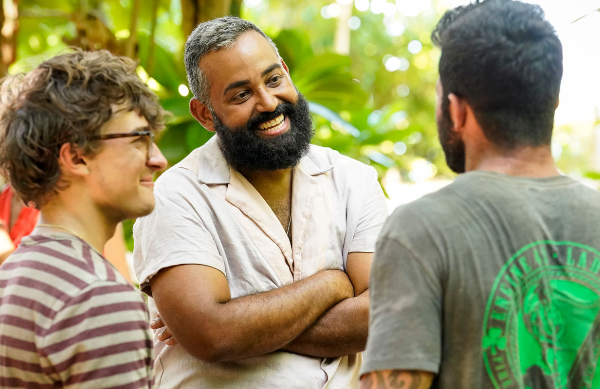 Carson, Yam Yam, and Danny on Survivor (photo: Robert Voets/CBS)