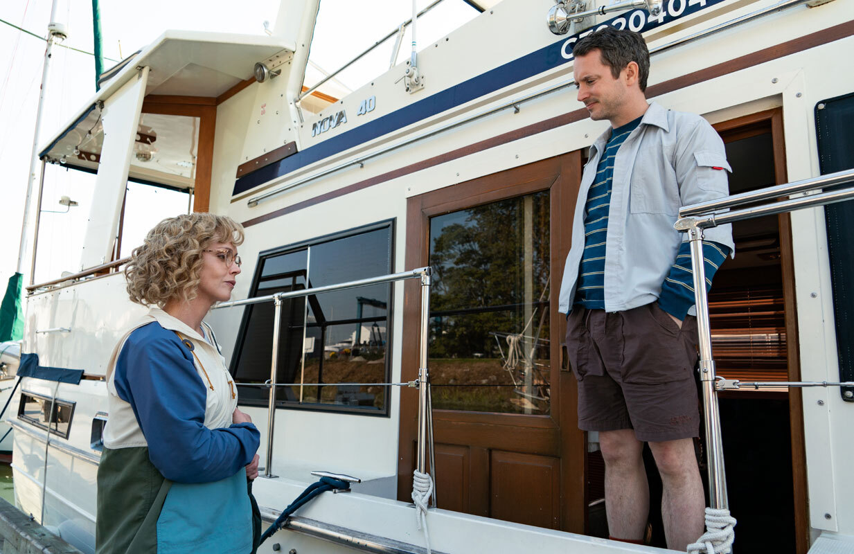 Christina Ricci and Elijah Wood in Yellowjackets Season 2 (Photo: Colin Bentley/Showtime)