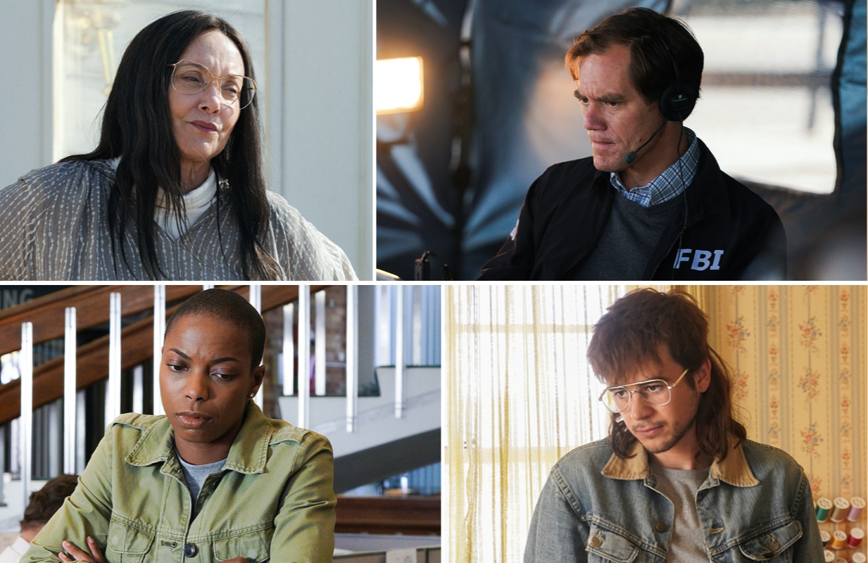 J. Smith-Cameron, Michael Shannon, Sasheer Zamata, and Keean Johnson in Waco: The Aftermath (Photos: Showtime)