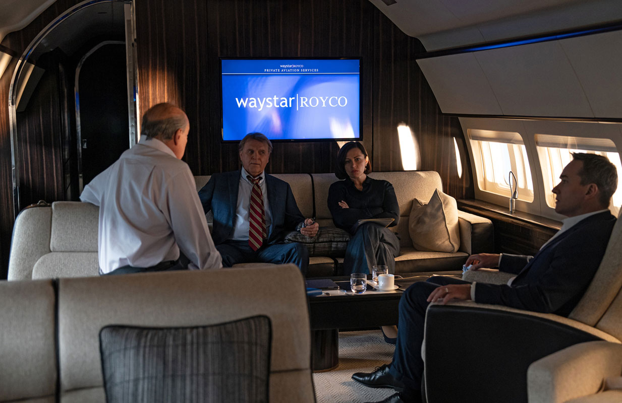 Peter Friedman, David Rasche, Dagmara Dominczyk, Matthew Macfadyen on Succession (Photo: Macall B. Polay/HBO)