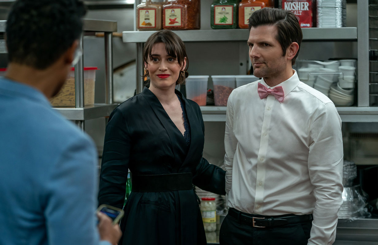 Lizzy Caplan and Adam Scott in Party Down (Photo: Starz)