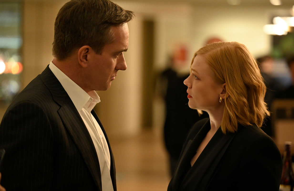Matthew Macfadyen and Sarah Snook (photo: David Russell/HBO)