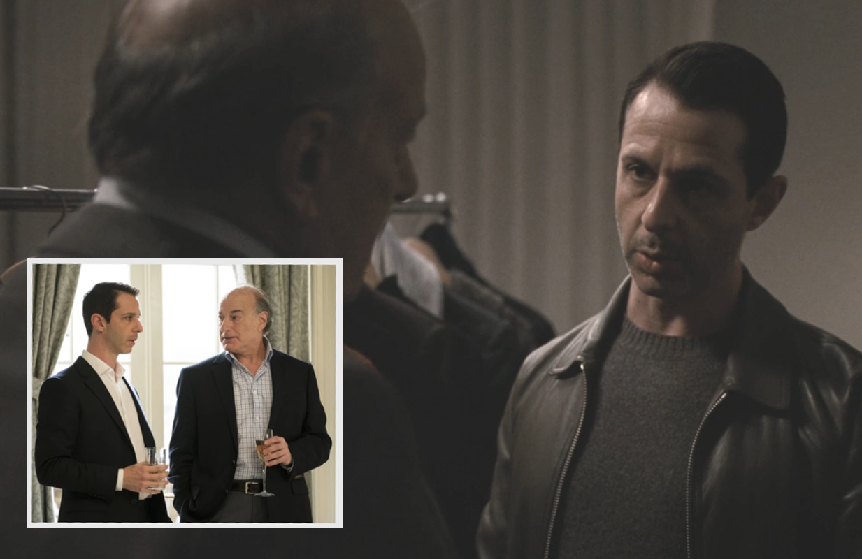 Then and Now: Frank (Peter Friedman) and Kendall (Jeremy Strong) in Season 1 (inset) and Season 4. (Photos: HBO)