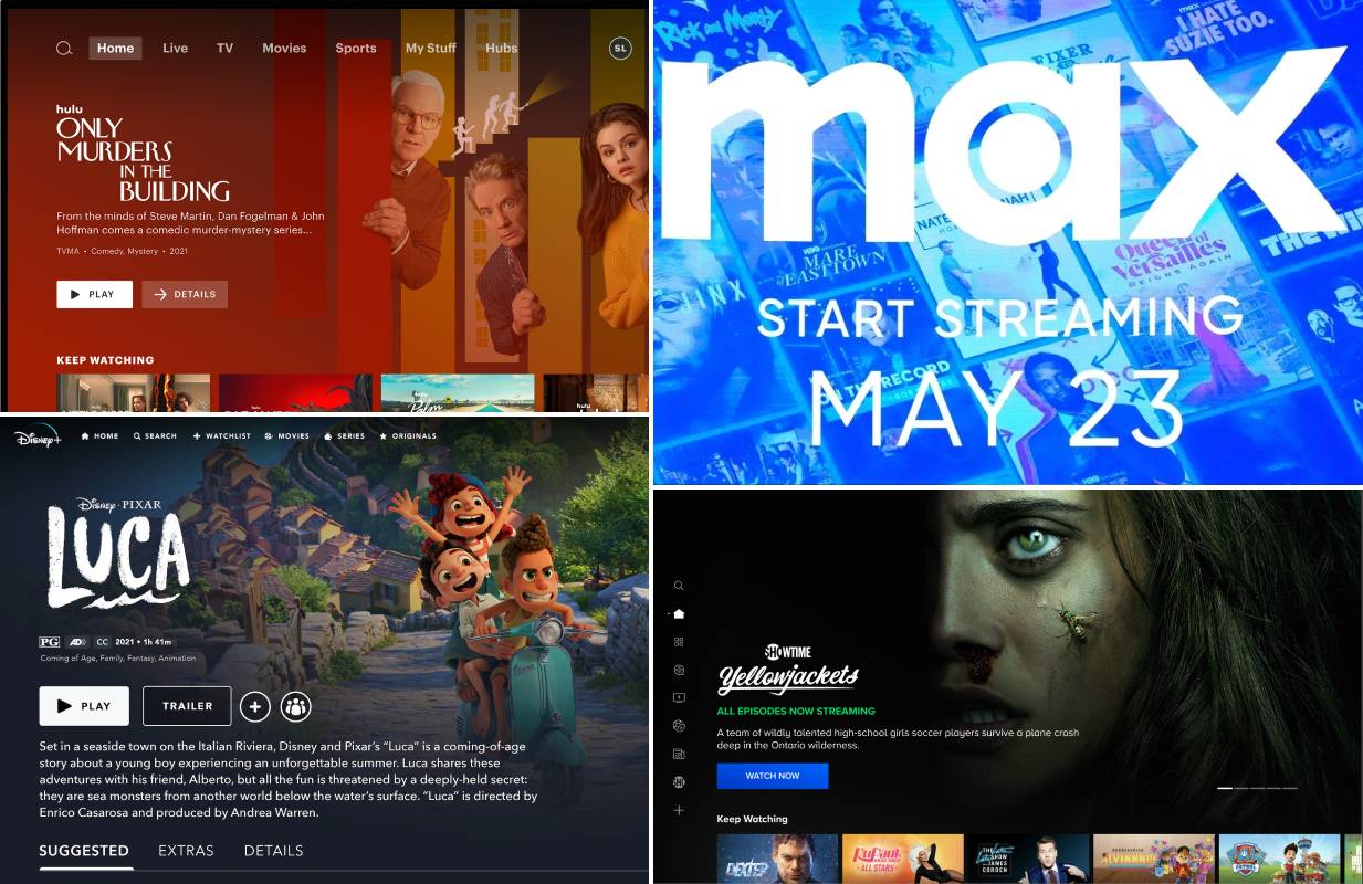 A new Hulu/Disney+ hybrid app will soon join the ranks of Max and Paramount+ with Showtime. (Photo: Hulu; Disney+; Jeff Kravitz/Warner Bros. Discovery; Paramount+)