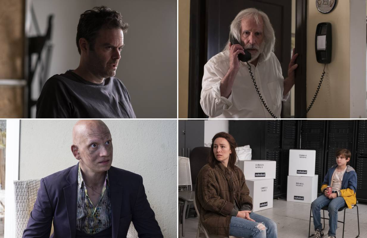 Bill Hader, Anthony Carrigan, Henry Winkler, Sarah Goldberg, and Zachary Golinger in Barry (Photo: Merrick Morton/HBO)