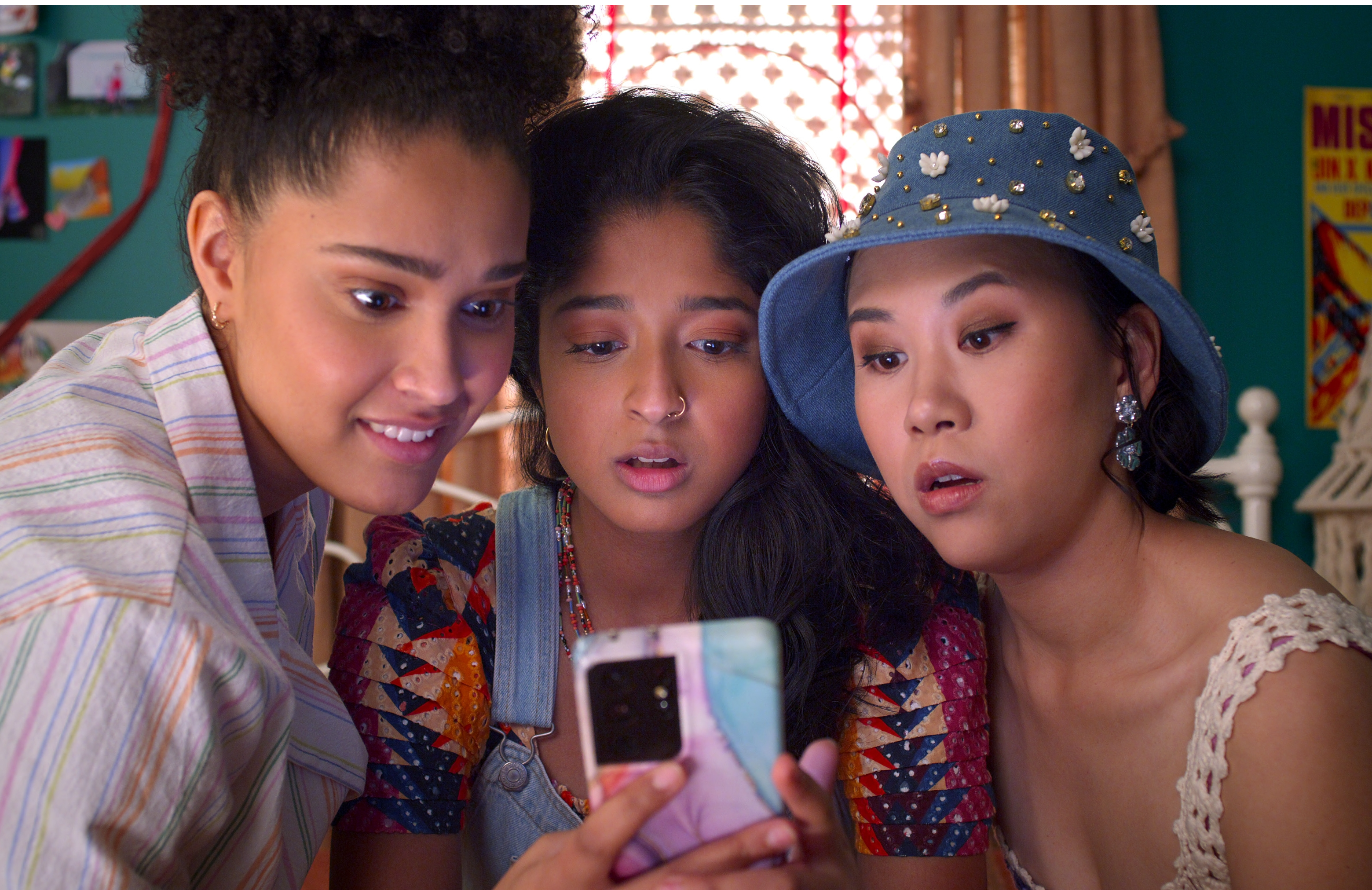 Lee Rodriguez, Maitreyi Ramakrishnan, and Ramona Young in Never Have I Ever (Photo: Netflix)