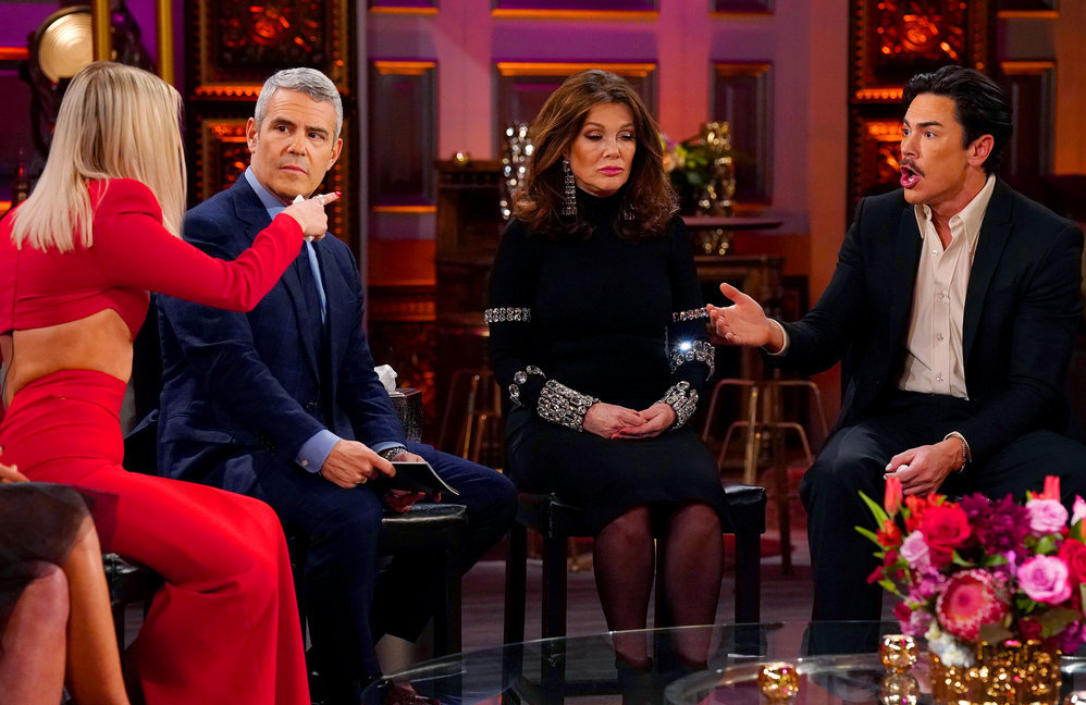 Andy Cohen, Lisa Vanderpump, and Tom Sandoval (Photo: Nicole Weingart/Bravo)