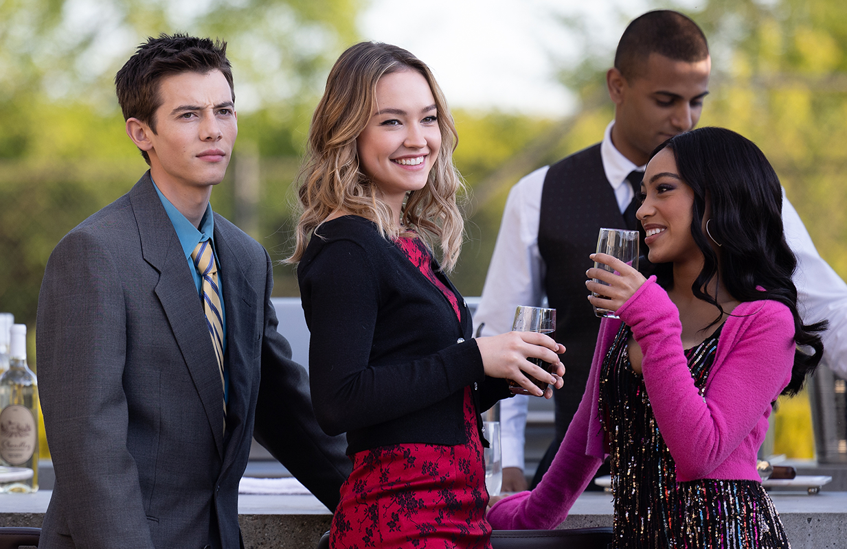 Griffin Gluck, Sadie Stanley and Lexi Underwood in Cruel Summer Season 2 (Photo: Freeform/Justine Yeung)