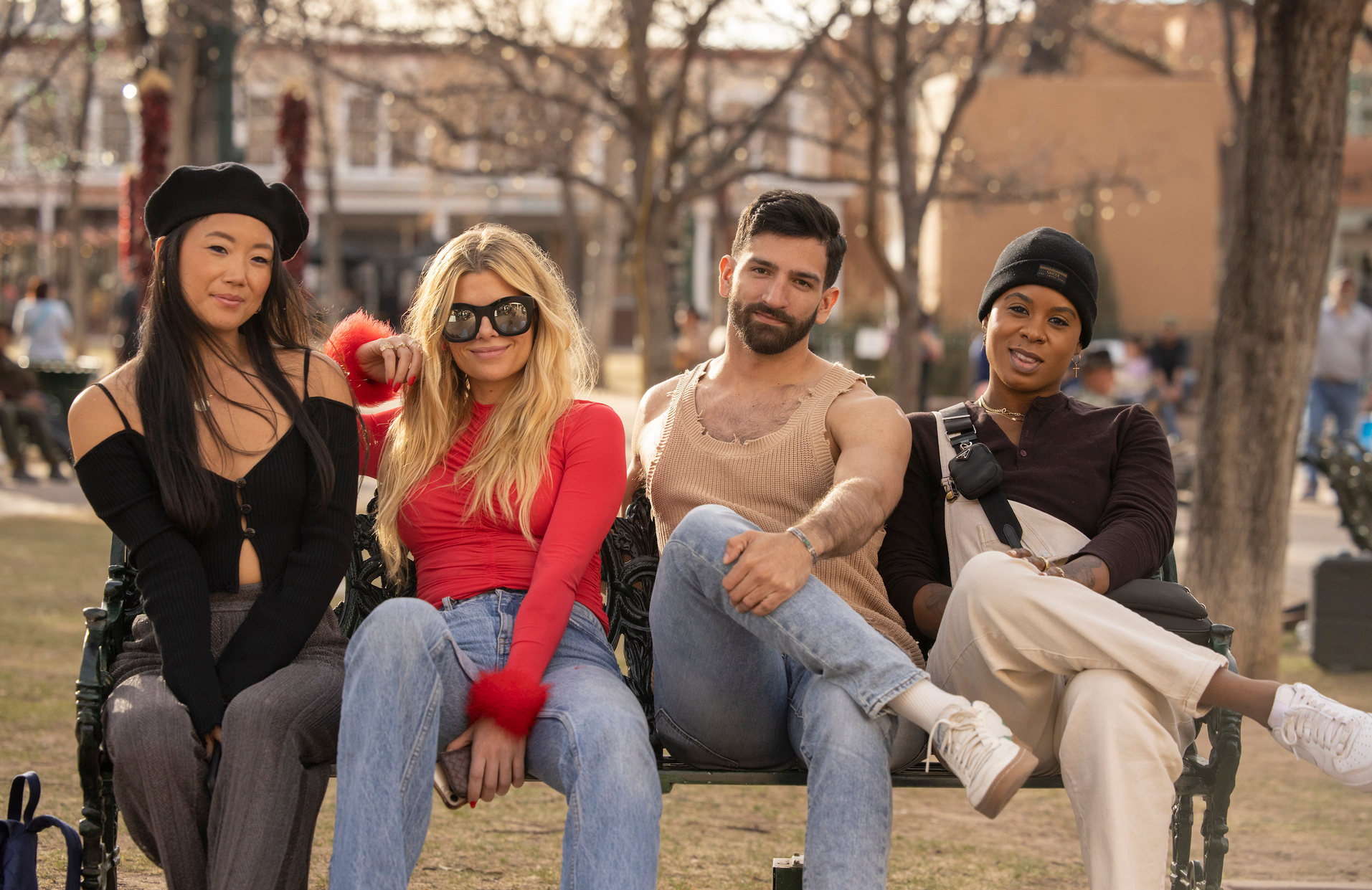 Kesun Lee, Reagan Baker, Kris Kelkar, and Ash Warren in Swiping America (Photo: Greg Endries/Max)