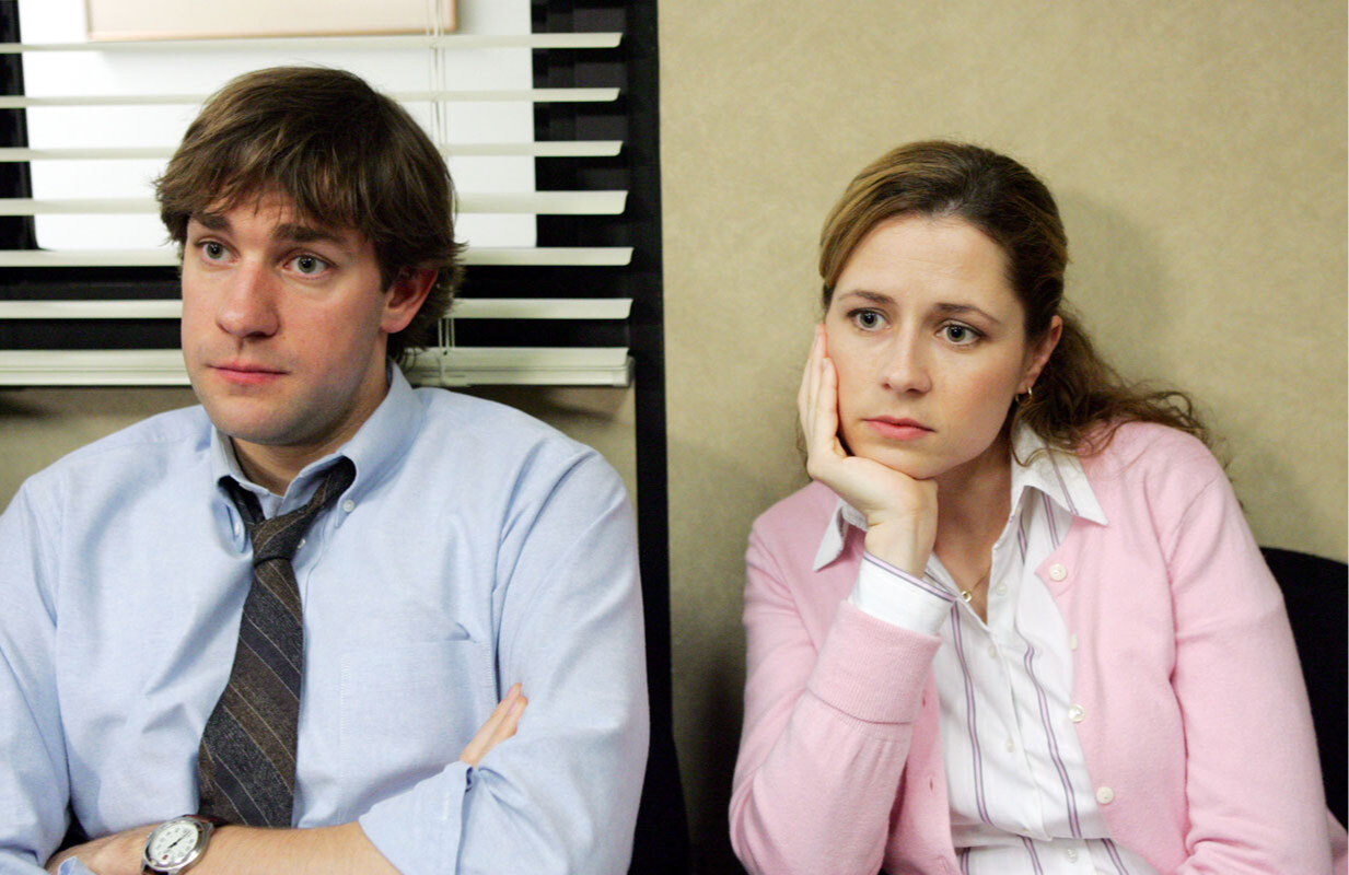 John Krasinski and Jenna Fischer in The Office (Photo: Everett Collection)