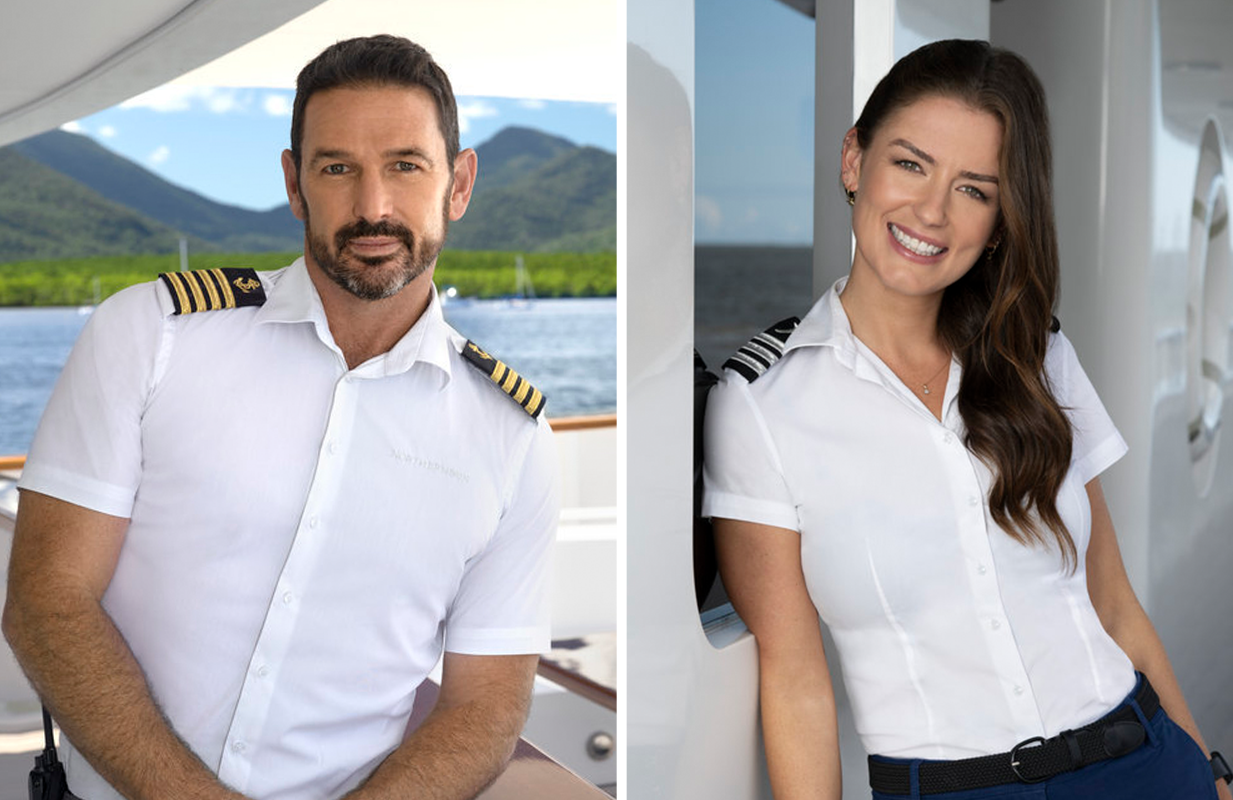 Below Deck Down Under's Captain Jason Chambers and Aesha Scott (Photos: Mark Rogers/Bravo)