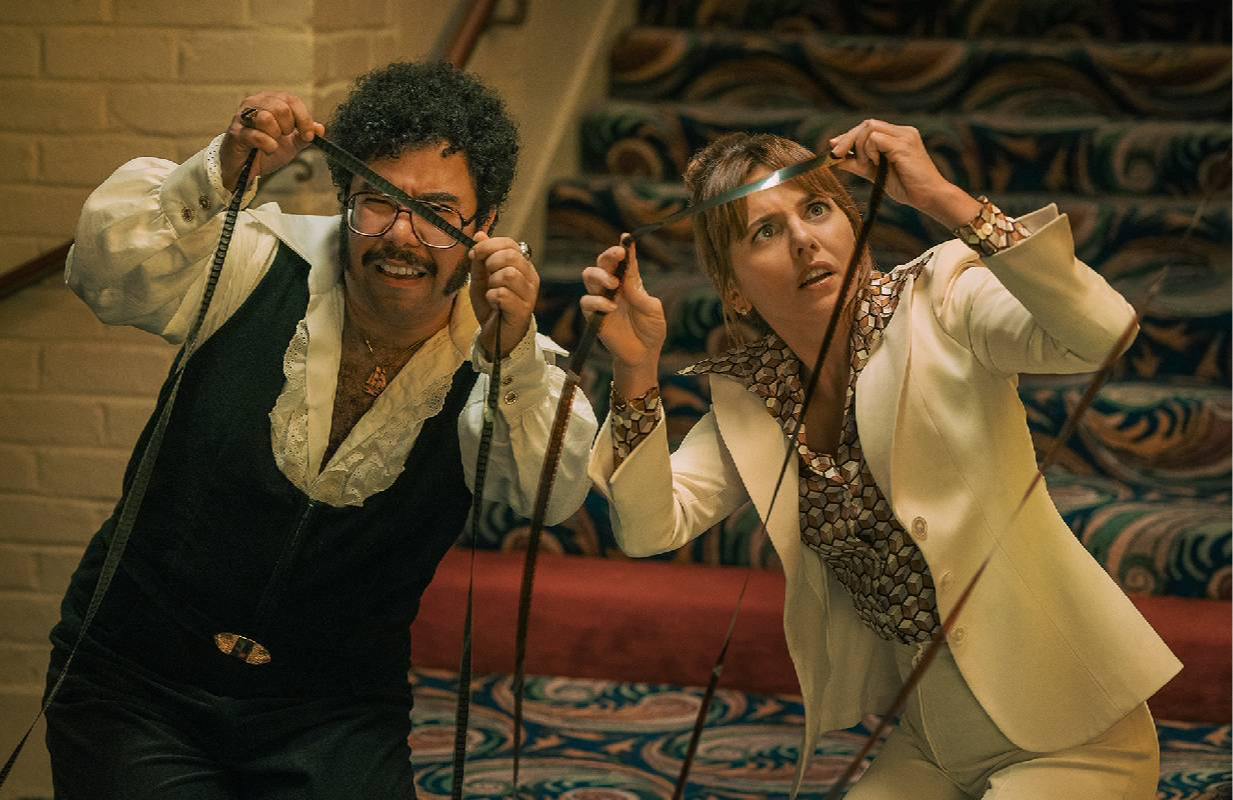 Oscar Montoya and Ophelia Lovibond star in Minx (Photo: Starz)
