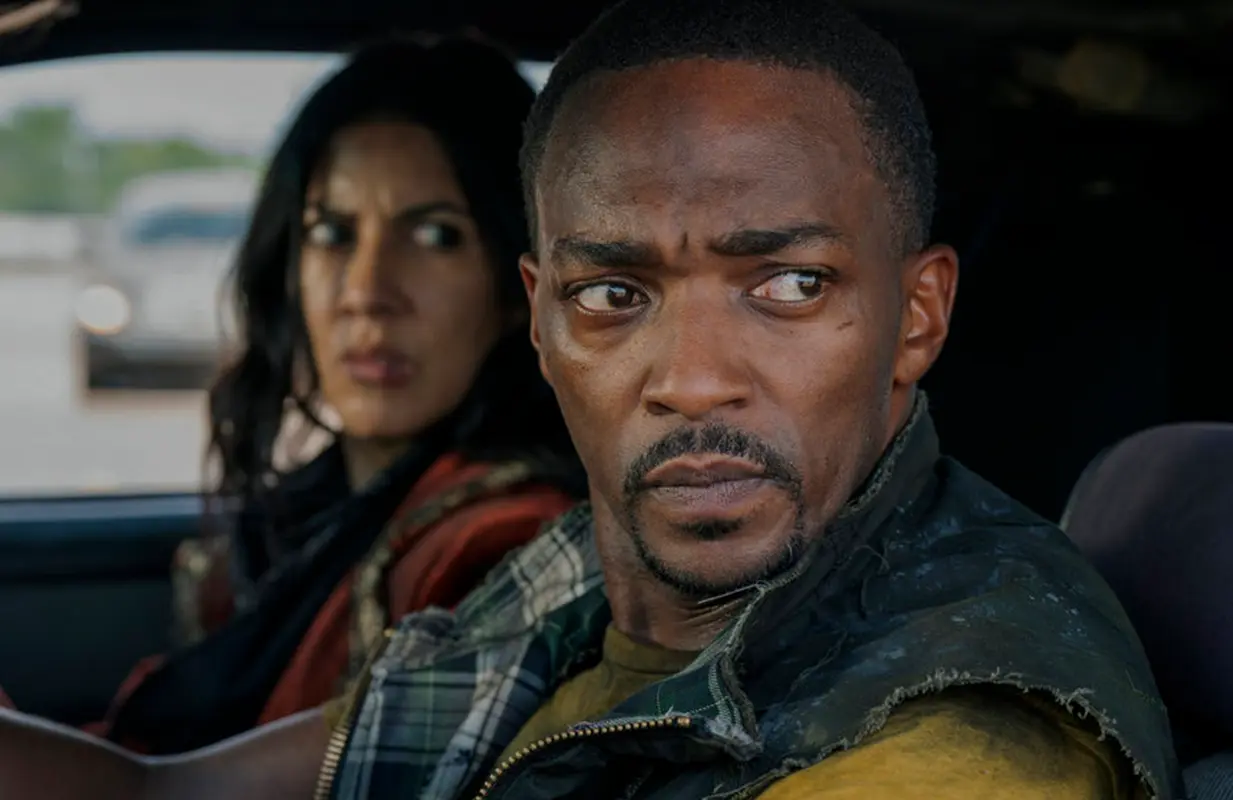 Anthony Mackie and Stephanie Beatriz in Twisted Metal (Photo: Skip Bolen/Peacock)