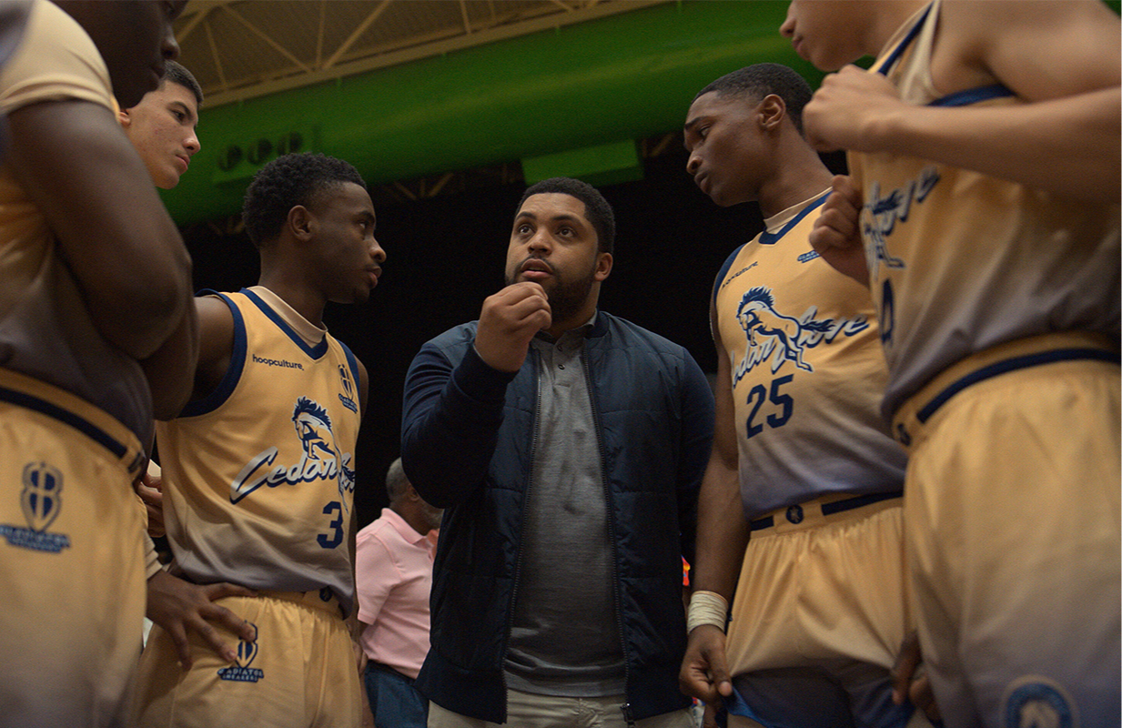 Jason Rivera, Caleel Harris, O'Shea Jackson Jr., Isaiah Hill, and Shannon Brown star in Swagger (Photo: Apple TV+)