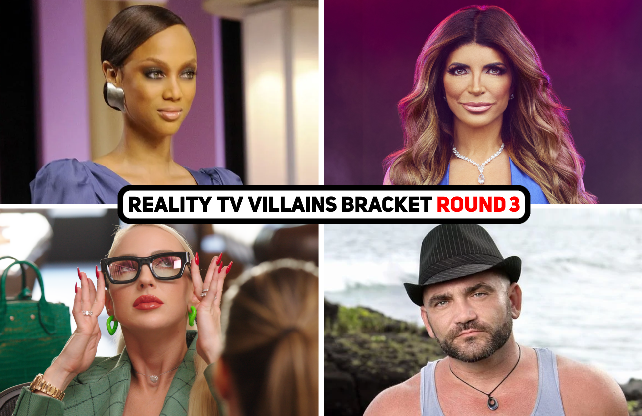 Tyra Banks, Teresa Giudice, Christine Quinn, and Russell Hantz (Photos: Everett Collection/Bravo/Netflix/CBS; Primetimer graphic)