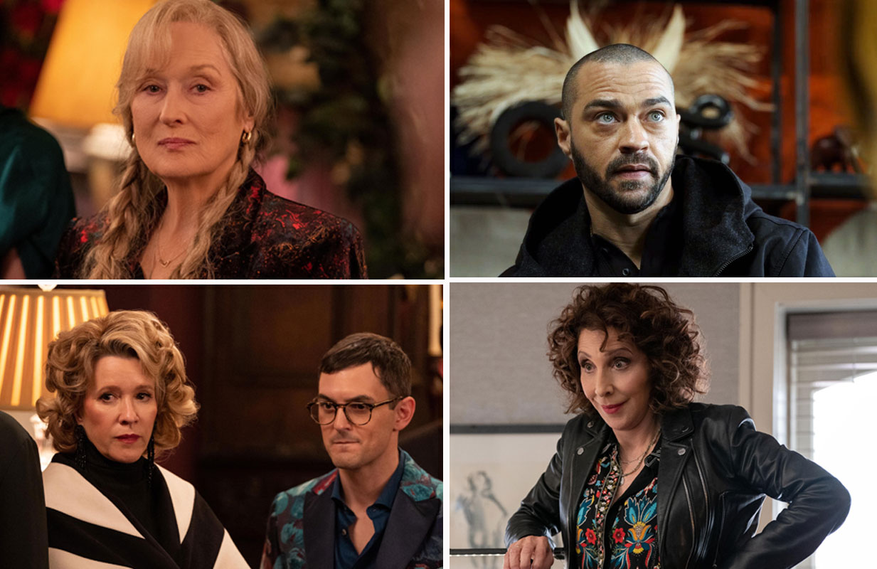 Clockwise: Meryl Streep, Jesse Williams, Andrea Martin, Linda Emond, and Wesley Taylor (Photos: Hulu)