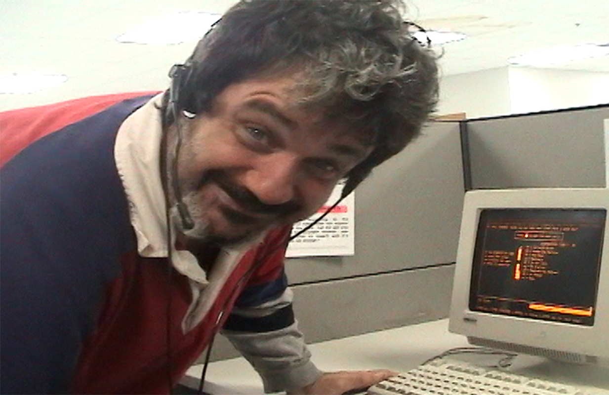 Pat Pespas at the Civic Development Group call center in the early 2000s (Photo: HBO)