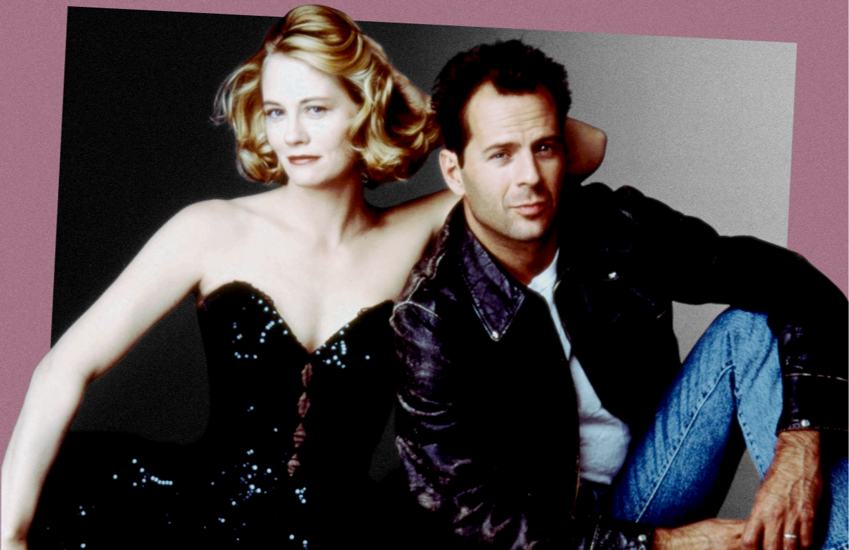 Cybill Shepherd and Bruce Willis in Moonlighting (Photo: Everett Collection; Primetimer graphic)