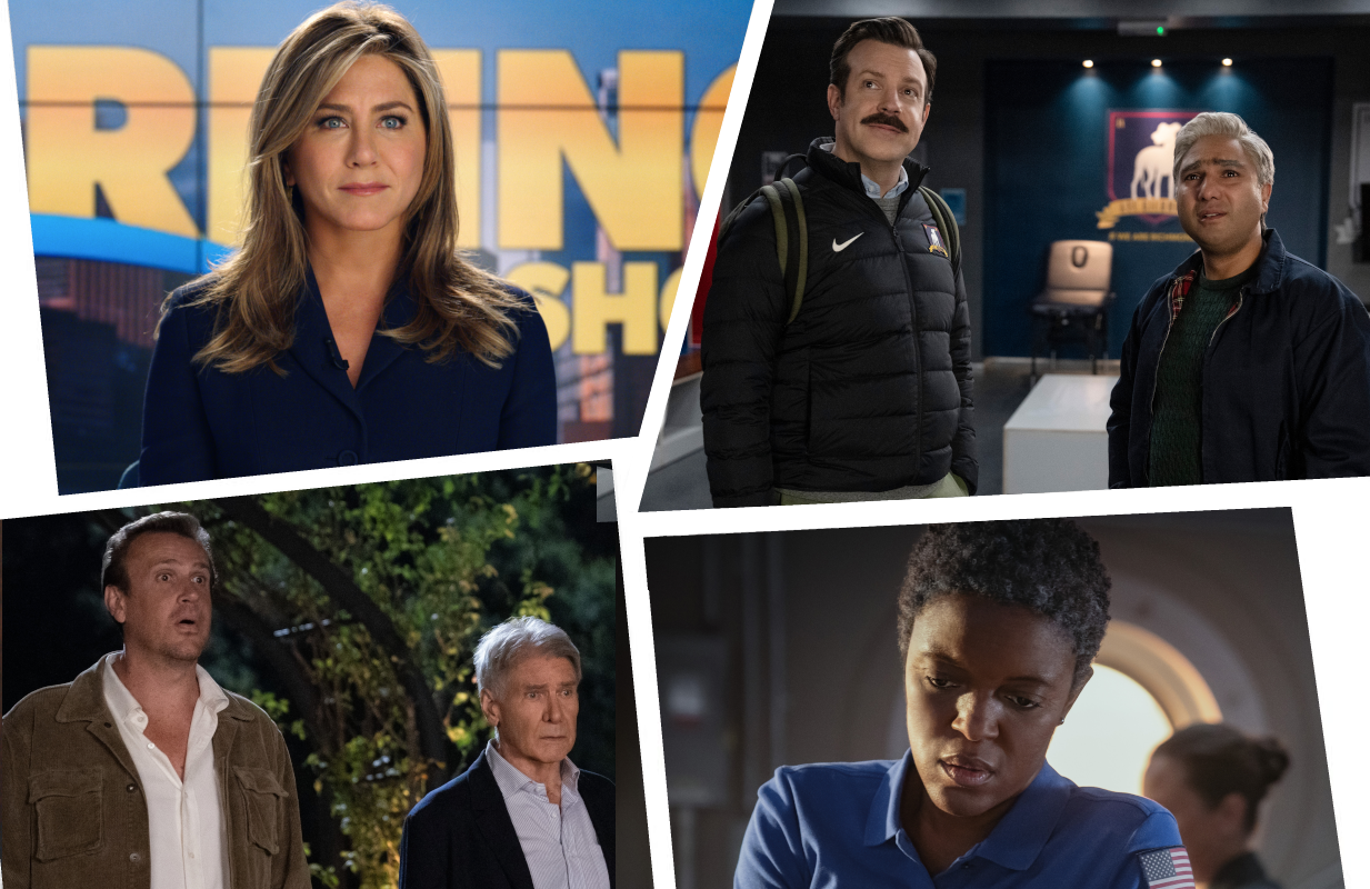 Clockwise: The Morning Show, Ted Lasso, For All Mankind, Shrinking (Photos: Apple TV+)