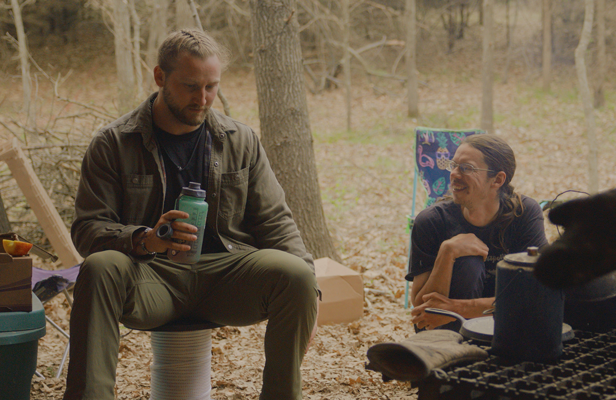 Tyler Milligan (left) and another member in The Garden: Commune or Cult (Photo: Discovery Channel/Hot Snakes Media)