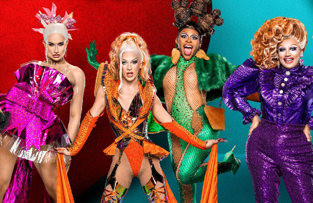 RuPaul's Drag Race UK contestants Tomara Thomas, Alexis Saint-Pete, Cara Melle, and Ginger Johnson (Photo: World of Wonder)