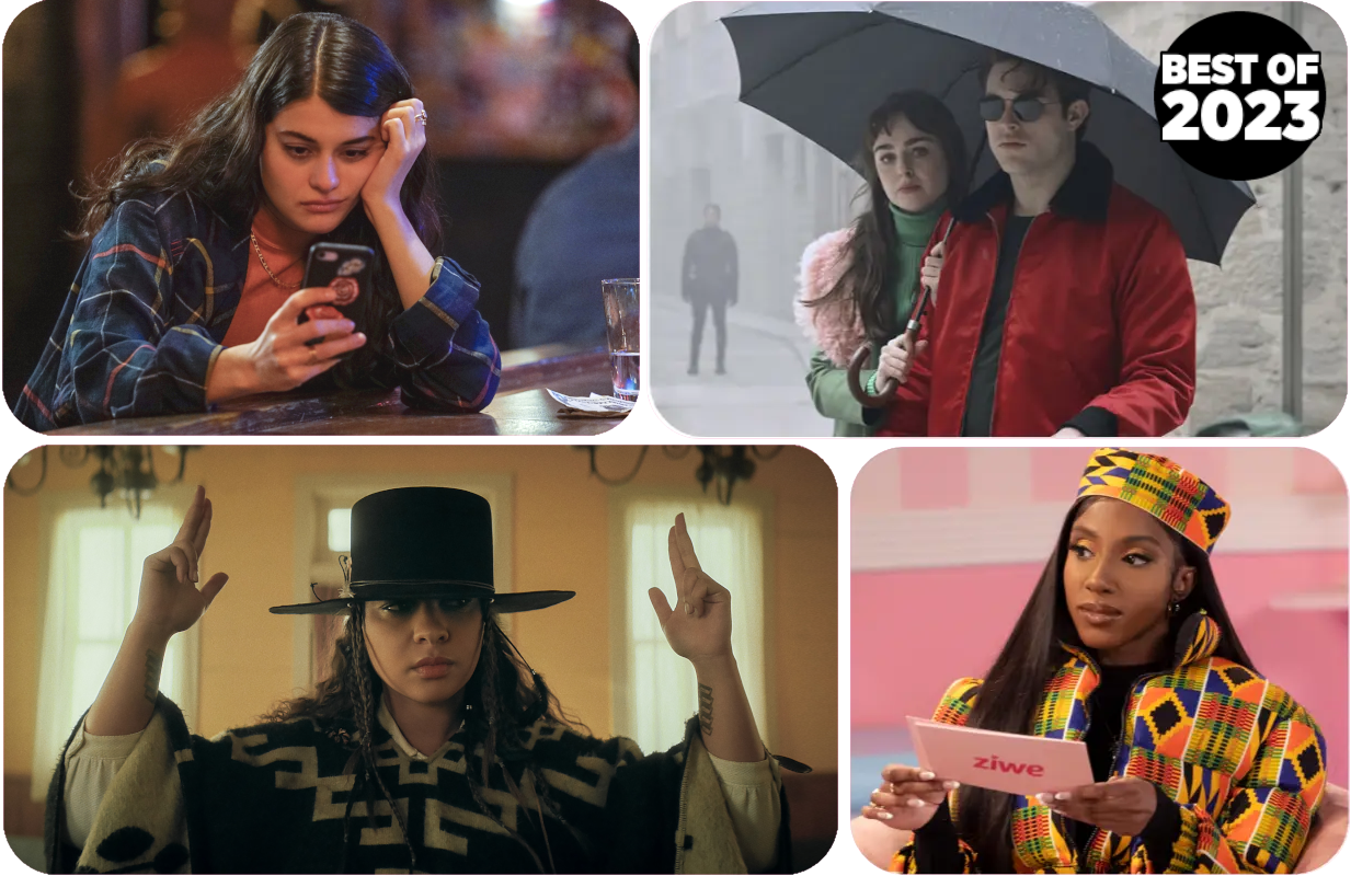 Clockwise: Single Drunk Female, Vampire Academy, Ziwe, Blindspotting (Photos: Freeform/Peacock/Showtime/Starz)