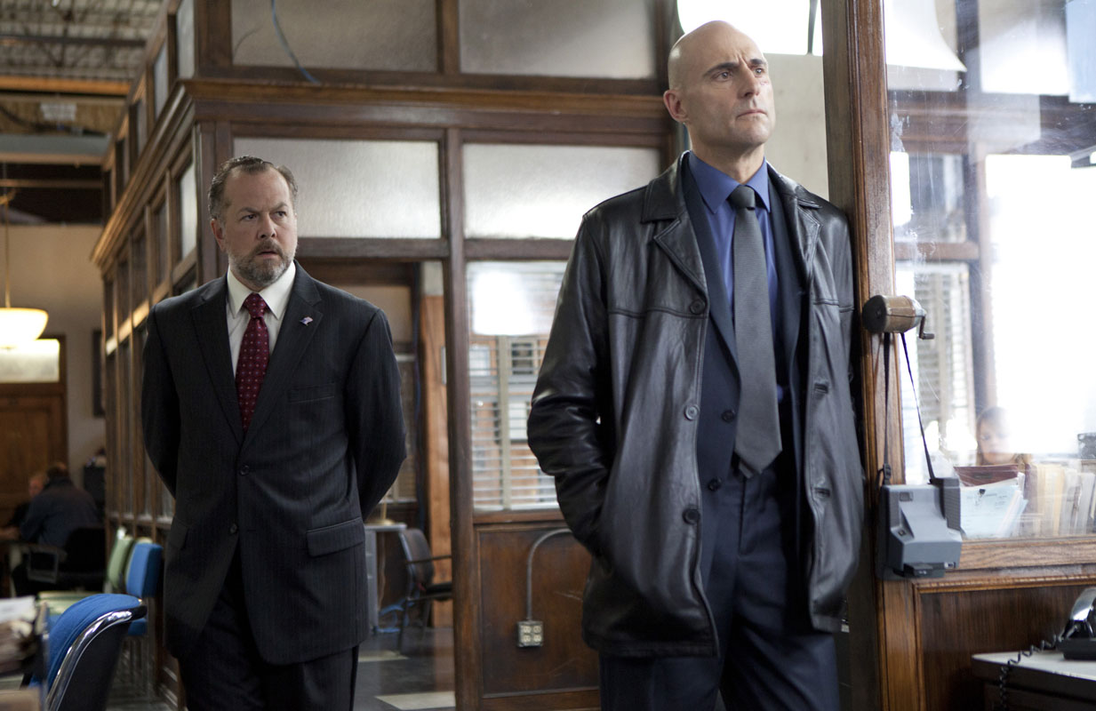 David Costabile and Mark Strong on Low Winter Sun (Photo: Alicia Gbur/AMC/Everett Collection)