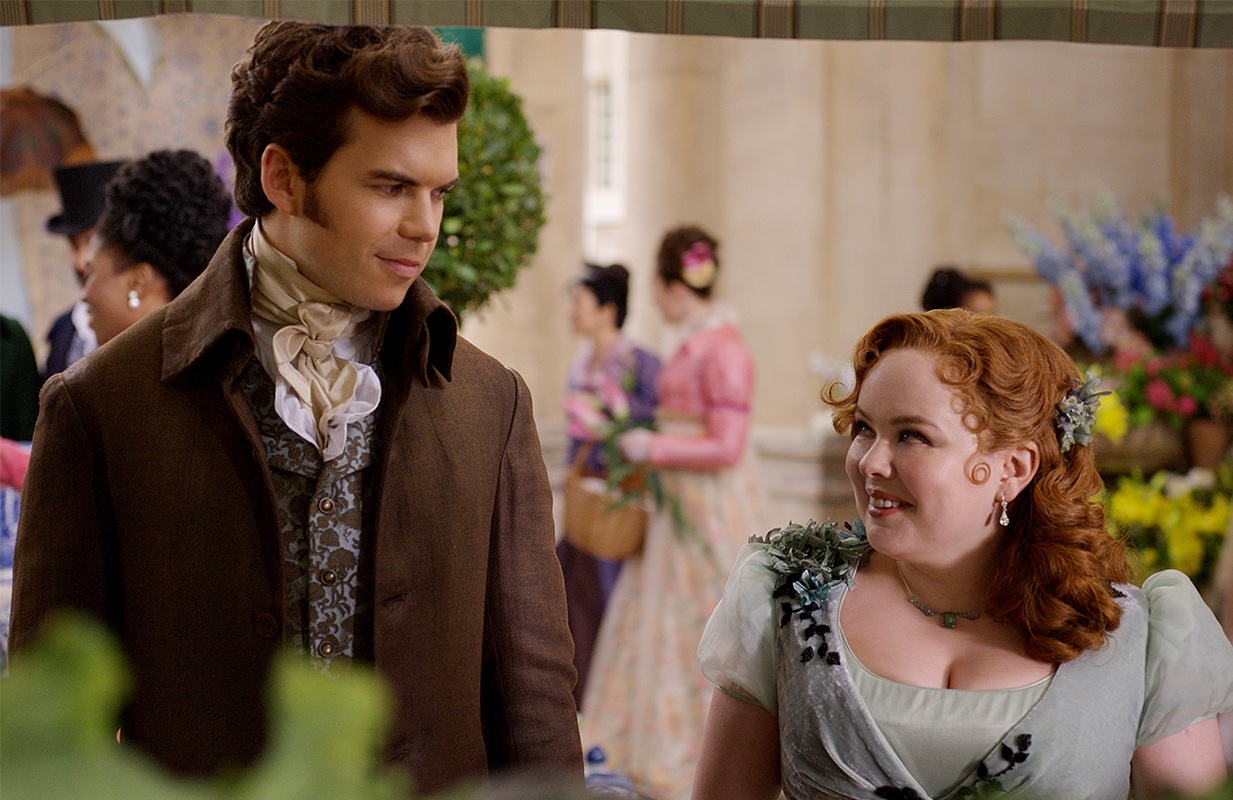 Luke Newton and Nicola Coughlan in Bridgerton Season 3 (Photo: Netflix)