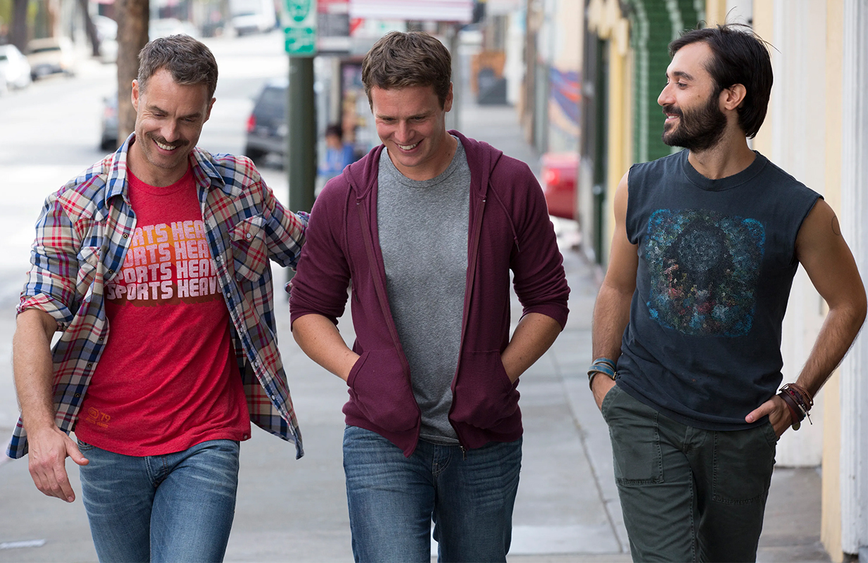 Murray Bartlett, Jonathan Groff, Frankie J. Alvarez in Looking (Photo: HBO)