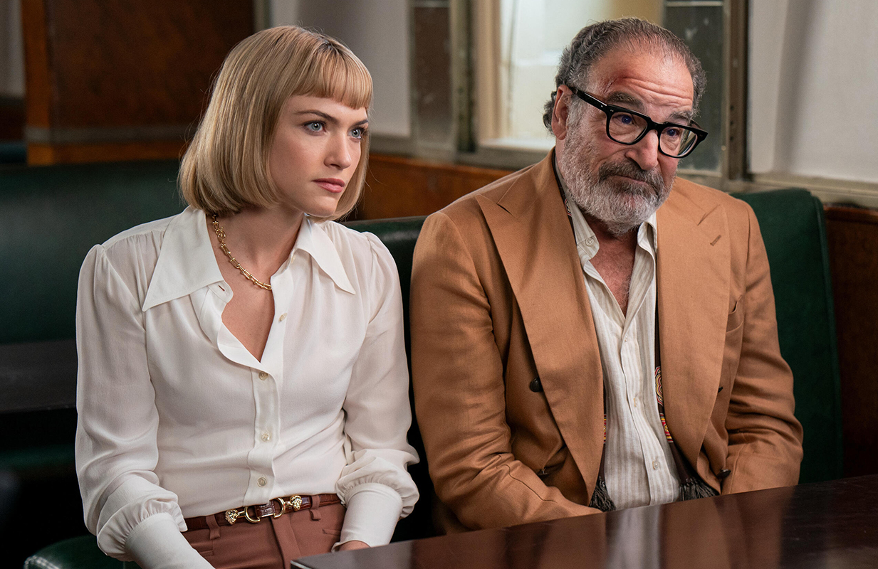 Violett Beane and Mandy Patinkin in Death and Other Details (Photo: Michael Desmond/Hulu)