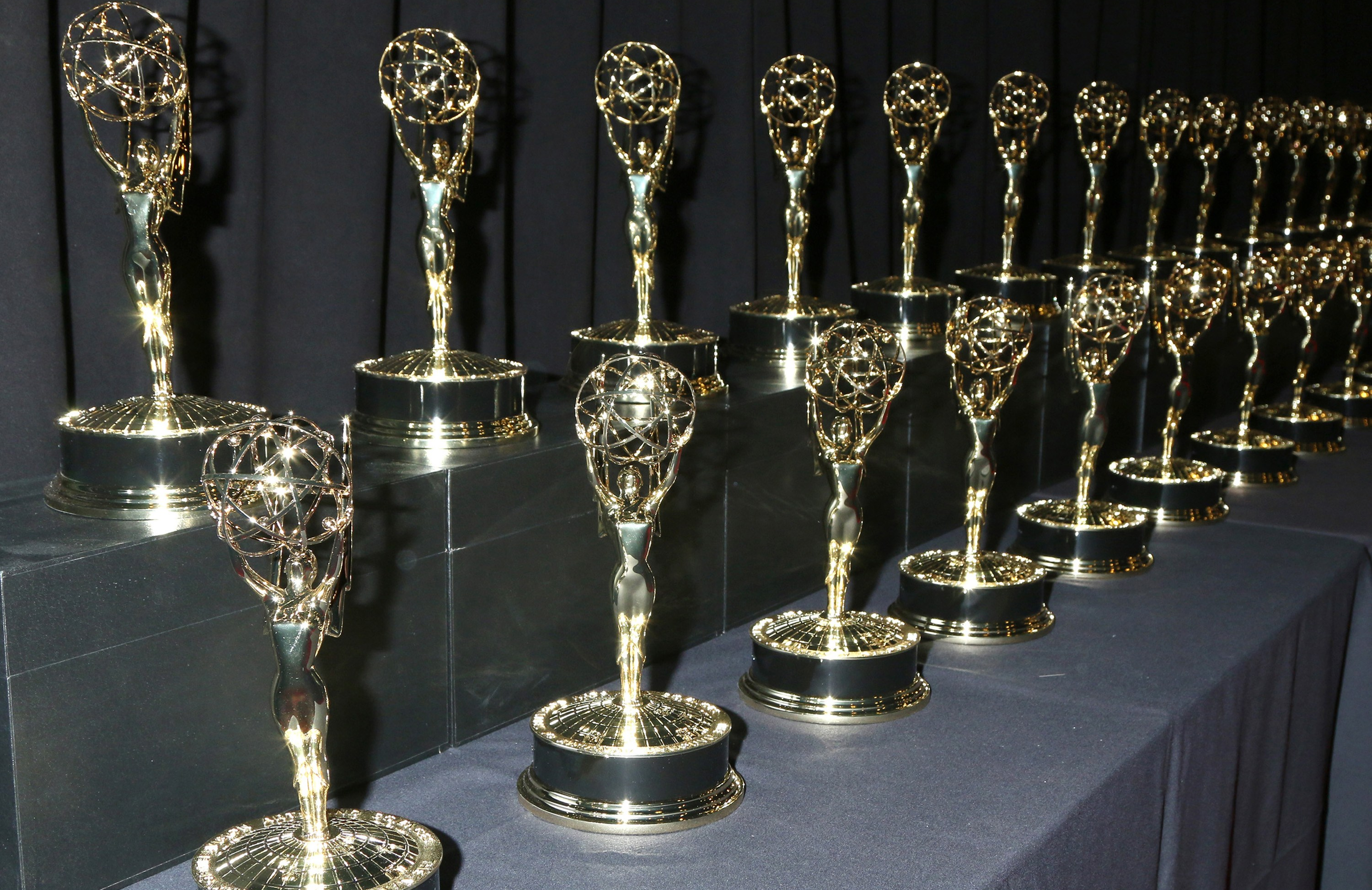 Emmy statuettes, ready to be handed off (Photo: Everett Collection)