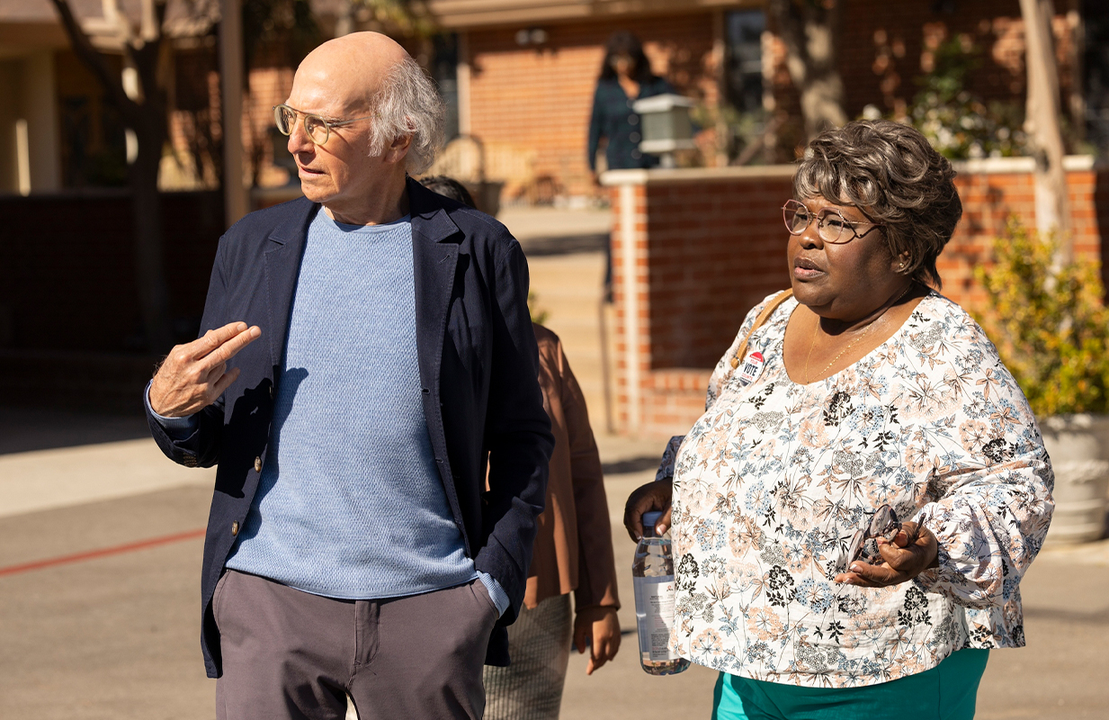 Larry David and Ellia English in Curb Your Enthusiasm (Photo: John Johnson/HBO)