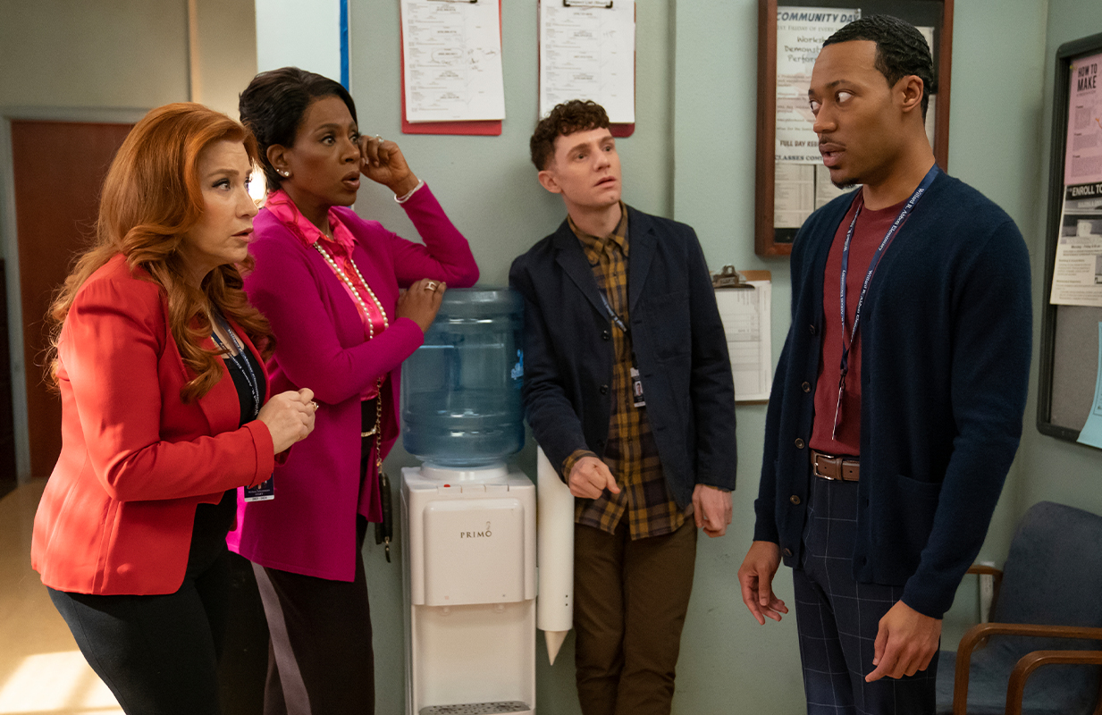 Lisa Ann Walter, Sheryl Ralph, Chris Perfetti, and Tyler James Williams (Photo: ABC)