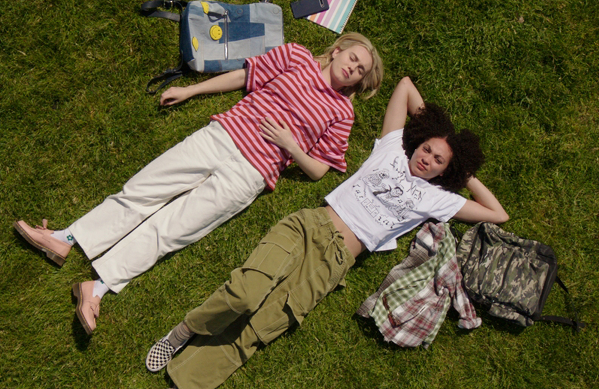 Veronika Slowikowska and Jaelynn Thora Brooks in Davey &amp; Jonesie's Locker (Photo: Hulu/Blue Ant Media)