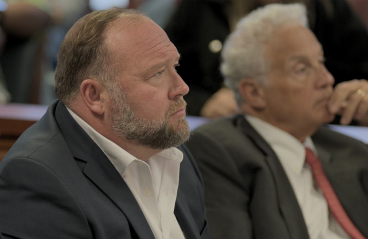 Alex Jones and his attorney (Photo: The Truth vs. Alex Jones/HBO)