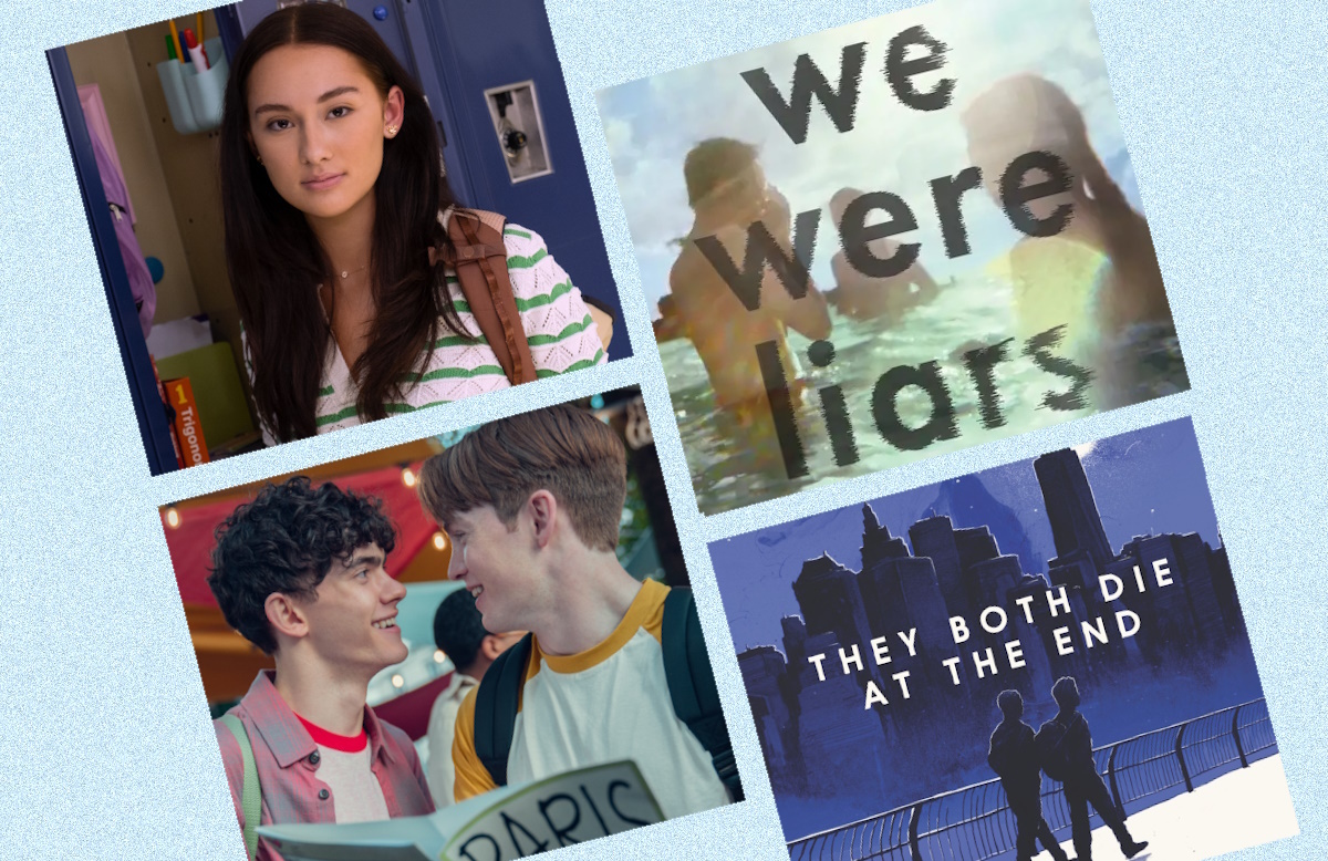 Clockwise: The Summer I Turned Pretty Still; We Were Liars book cover; They Both Die at the End book cover; Heartstopper still (Photos: Netflix/Delacorte Press/HarperTeen; Primetimer graphic)