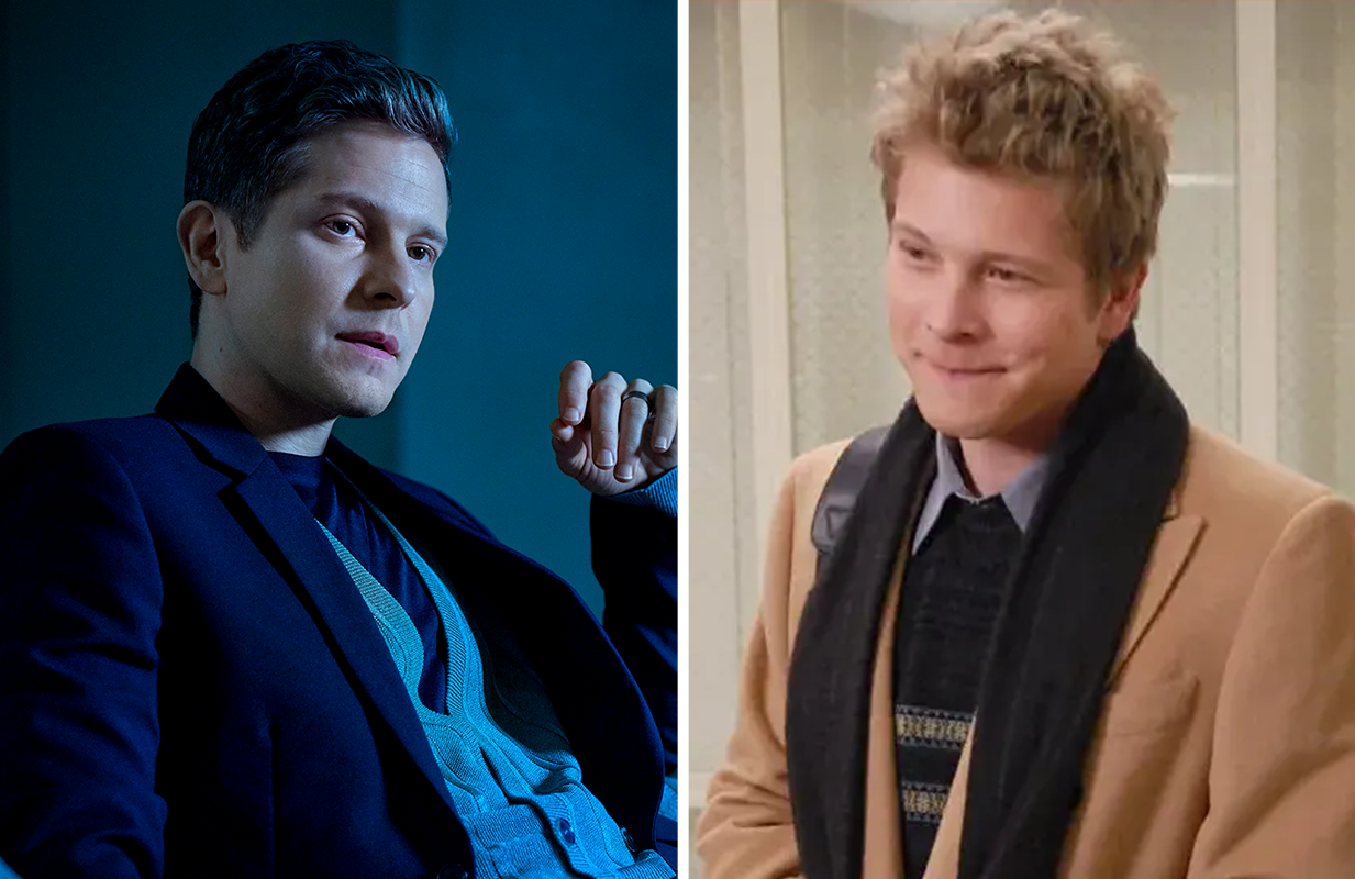 Matt Czuchry in American Horror Story: Delicate (left) and Gilmore Girls (right) (Photo: FX; Screenshot: Gilmore Girls)