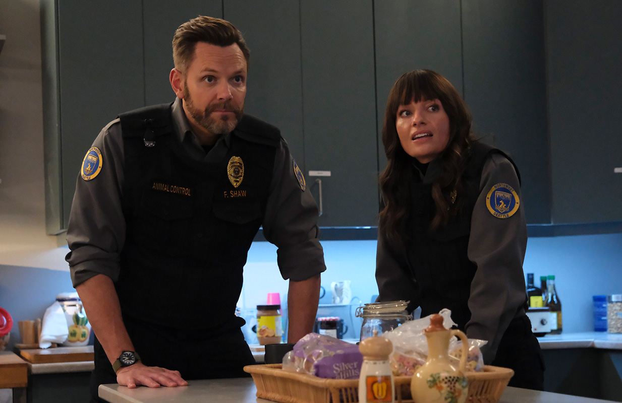 Joel McHale and Grace Palmer in Animal Control (Photo: Bettina Strauss/FOX)