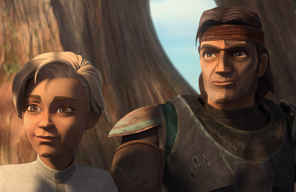 Omega and Hunter in Star Wars: The Bad Batch (Image: Disney/Lucasfilm)