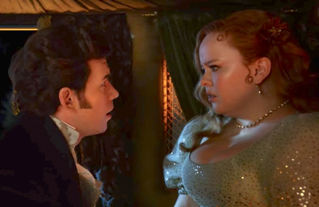 Luke Newton and Nicola Coughlan (Screenshot: Bridgerton)