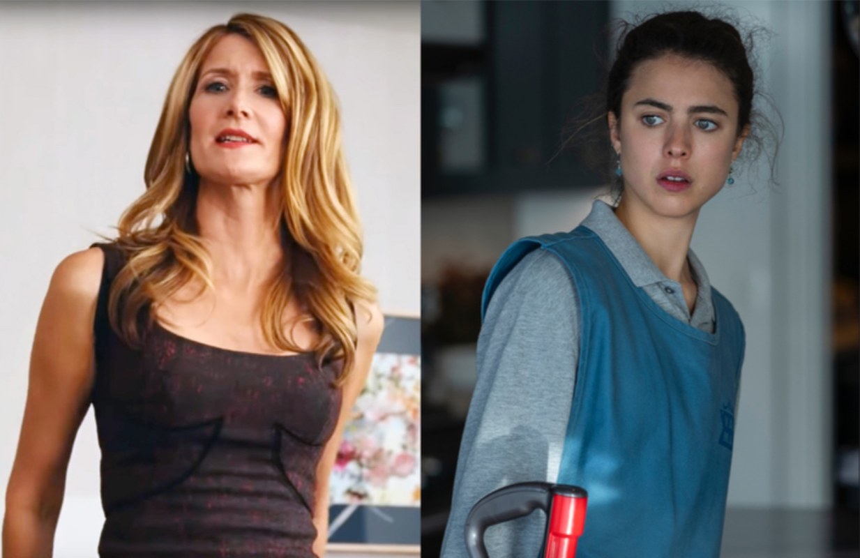 Laura Dern in Marriage Story; Margaret Qualley in Maid (Photos: Everett/Netflix)