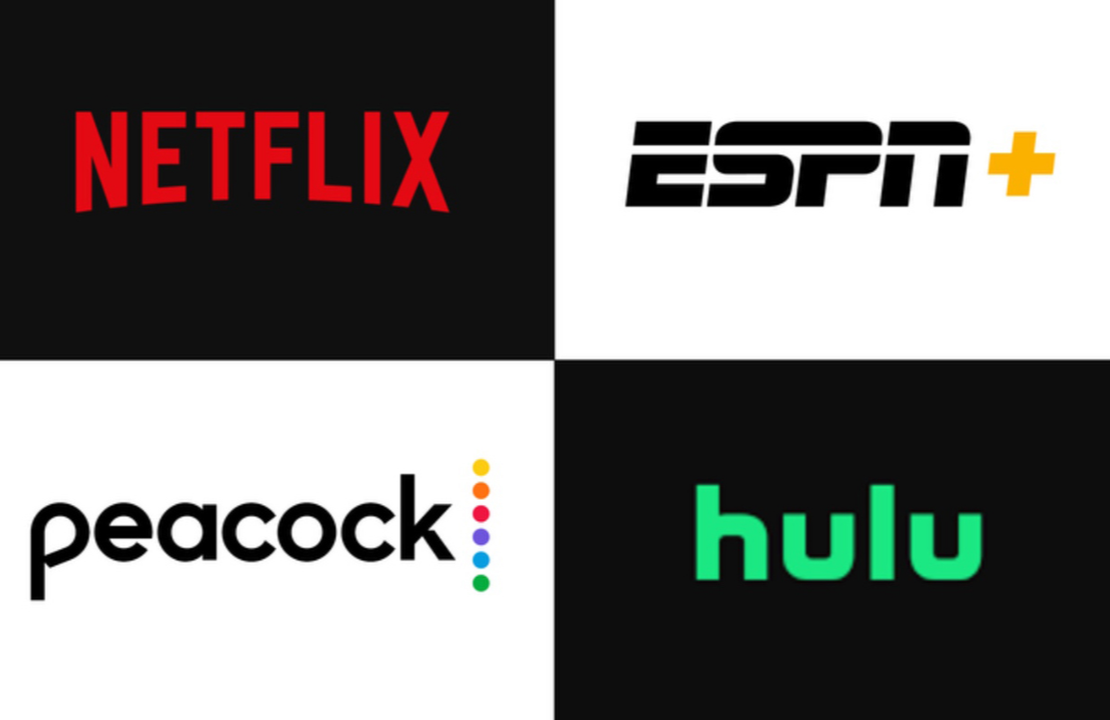 Netflix, ESPN+, Peacock, Hulu