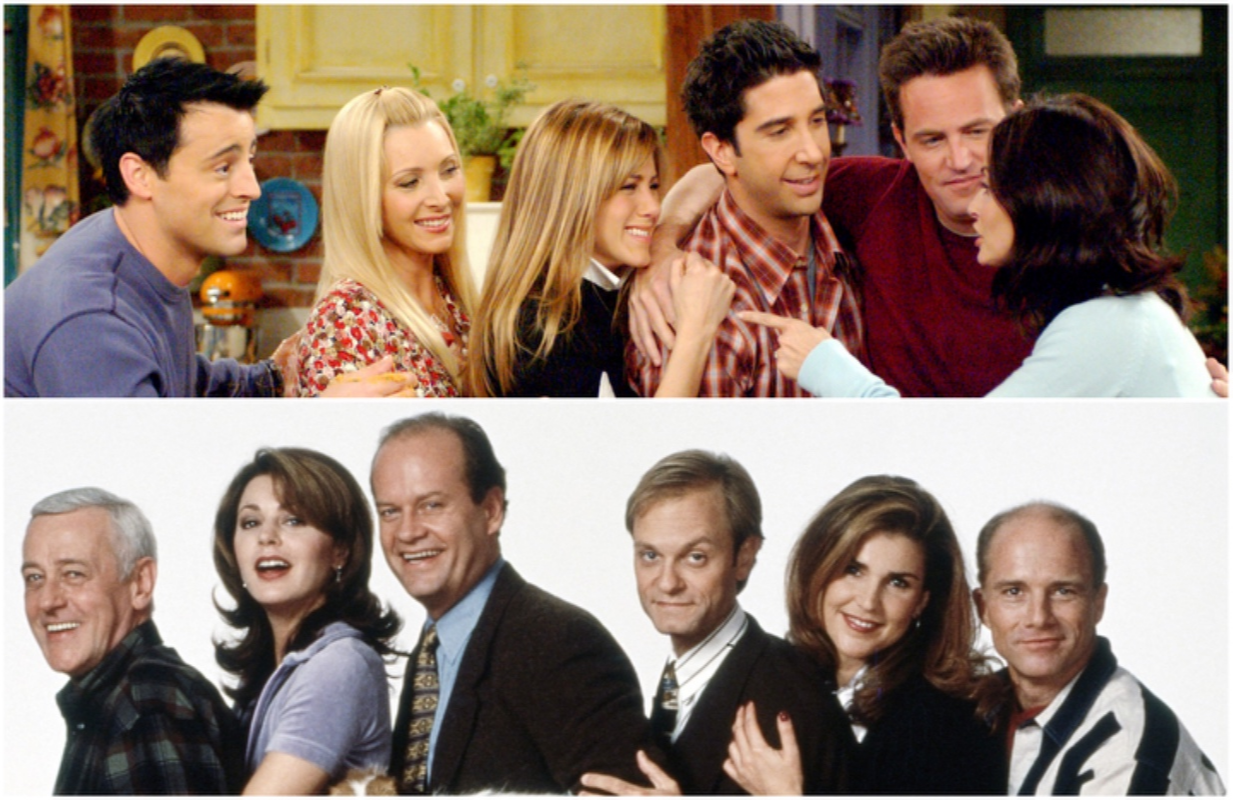 Top: Cast of Frasier; Bottom: Cast of Friends (Photos: Everett Collection)