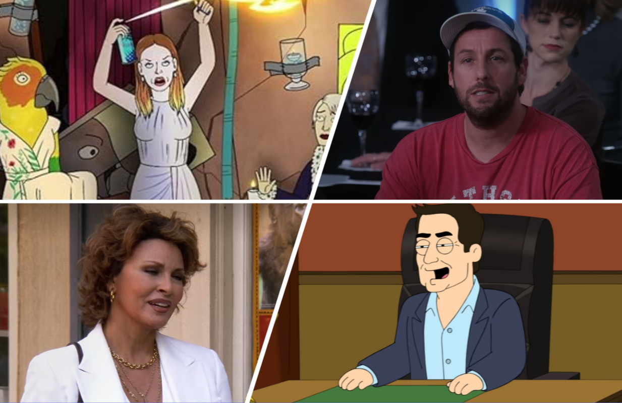 Clockwise: BoJack Horseman, Brooklyn Nine-Nine, American Dad!, Seinfeld (Images: Netflix/Screenshots)
