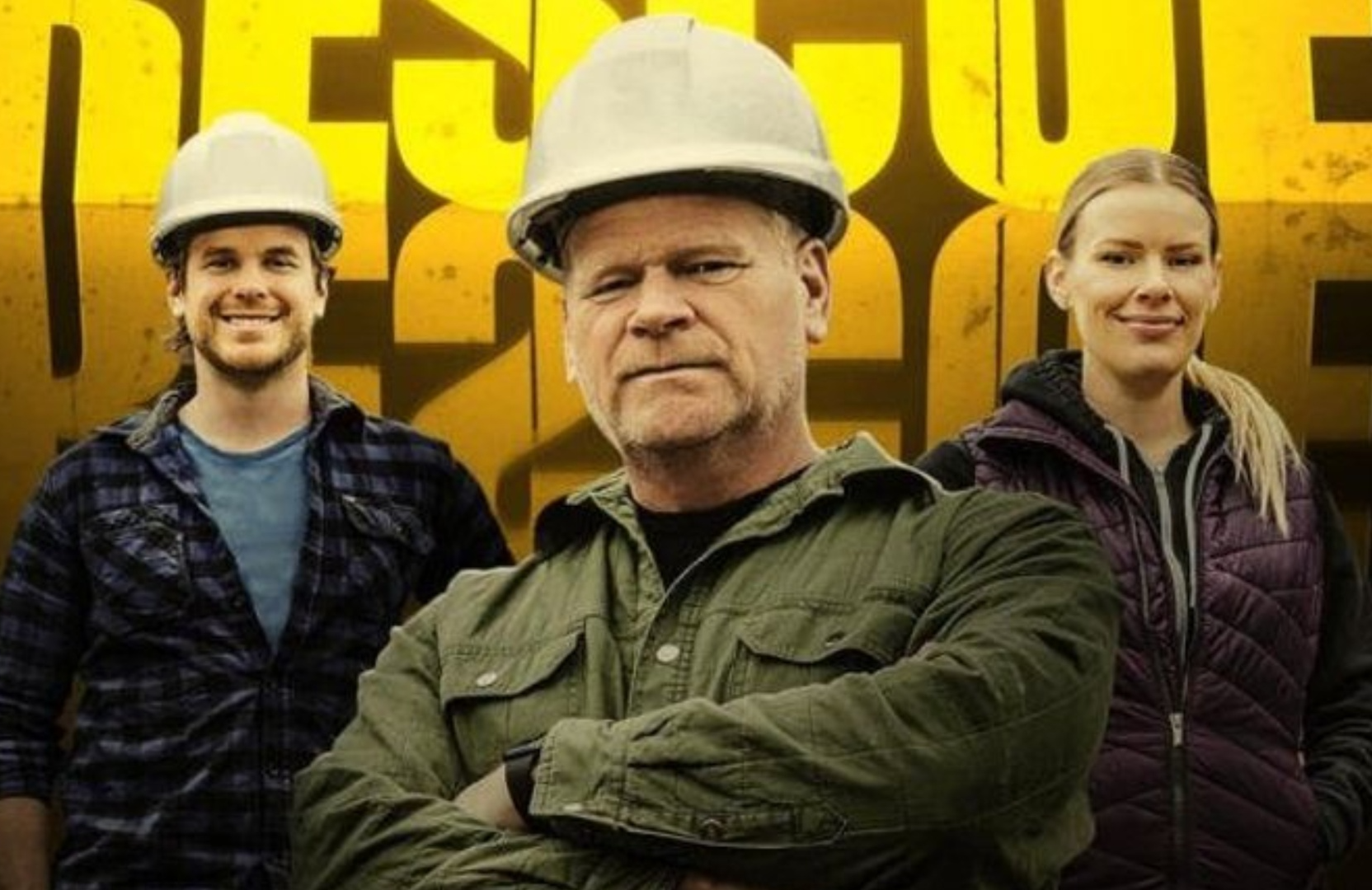 Michael, Mike, and sherry (from left to right) as seen in Holmes Family Rescue (Image via HGTV)