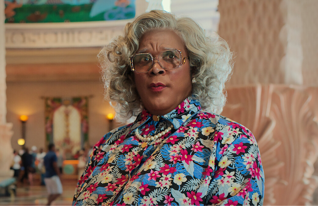 Tyler Perry as Madea in Netflix's upcoming comedy film Madea's Destination Wedding. (Image via x.com/@NetflixTudum)