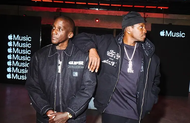 Pusha T and No Malice posing for a picture (Image via Insatgram/@kingpush)