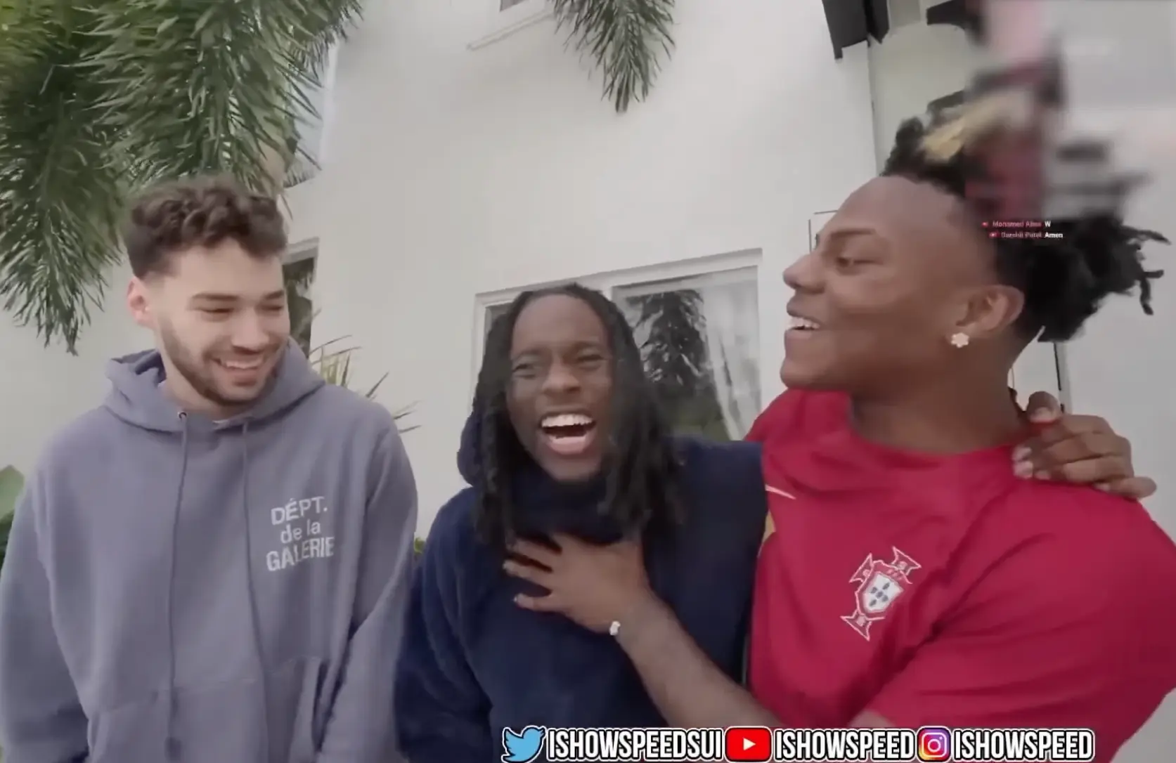 Adin Ross, Kai Cenat and IShowSpeed (Image via YouTube/@Adin Live)