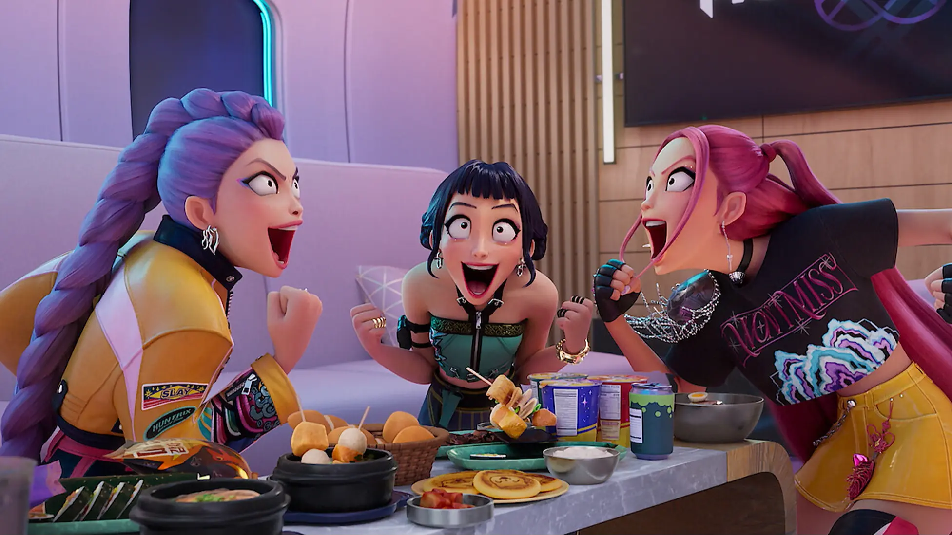 Official still from KPop Demon Hunters. Image courtesy of Netflix Tudum.